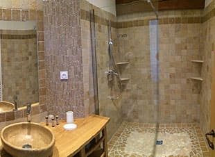 Italienische Dusche : Gästehaus Dionysos