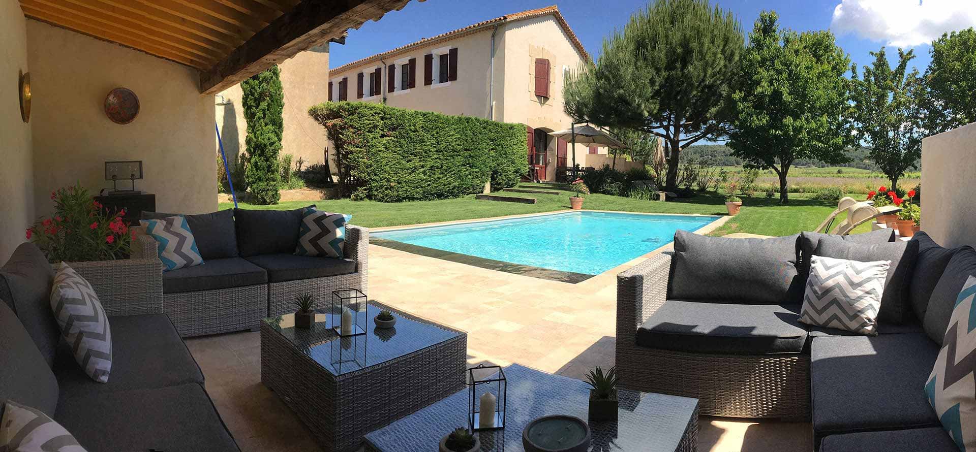 Swimming pool at Vernède gîtes, in the Hérault Department