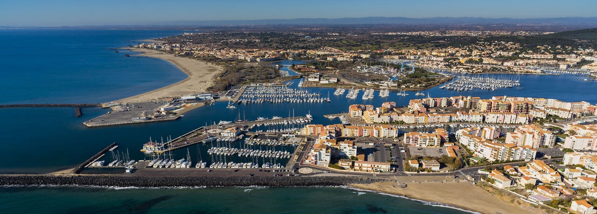 Vue aérienne de la ville de Sète