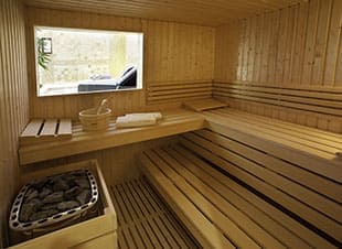 Sauna  des Gästehauses Maison Silène auf Domaine la Vernède